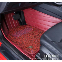 Car Mat 3D with Leatherette 5-Layer in Strips Embroidery with PVC Coil Pad